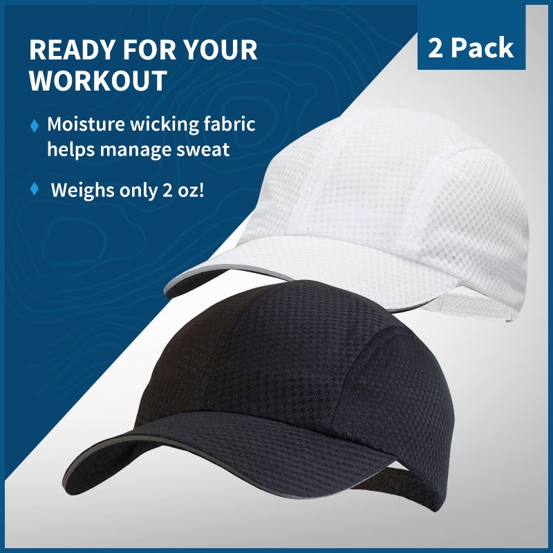 TrailHeads Performance Mens Running Hat - Lightweight, Quick Dry Workout Hats for Men - Athletic Sports Cap for Tennis, Gym - Image 3